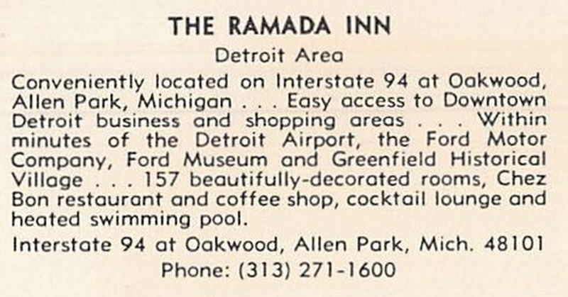 Ramada Inn (Best Western Greenfield Inn) - Vintage Postcard